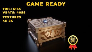 Hextech-Arcane chest Low-poly 3D