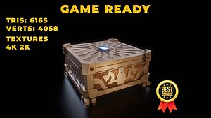 Hextech Arcane chest Low poly