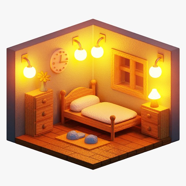 3D Isometric Room model