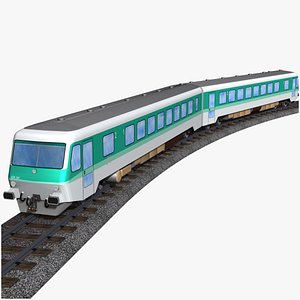 class 628 diesel-hydraulic passenger train 3D model