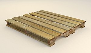3d model pallets shipping wood