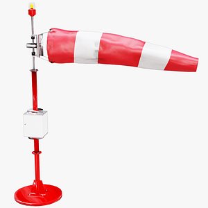 3D model windsock wind