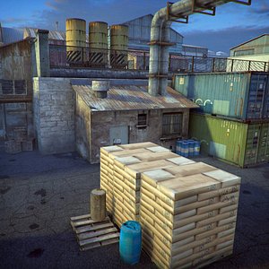 RPG/FPS Game Assets for PC/Mobile (Industrial Set v4)