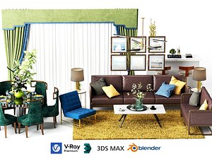 ModernStyle Living and Dining Room Interior Design