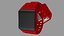 Sports Watch Closed Strap Red