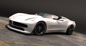 speedster open sports car 3D model
