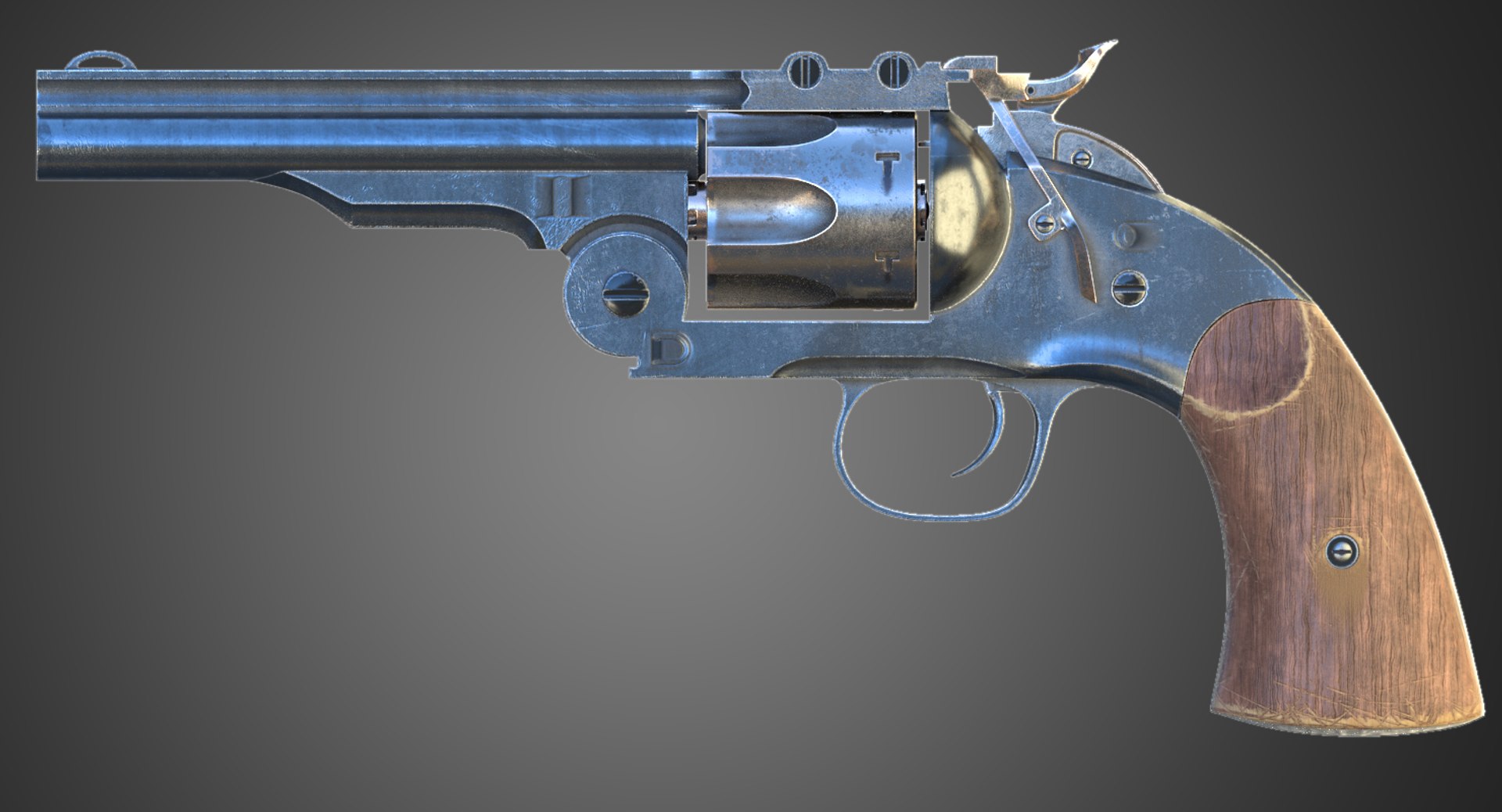 3ds Revolver Pbr Corona