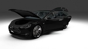 Tesla Model S with interior