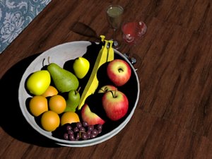 free fruit bowl 3d model