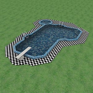swimming pool 3d max