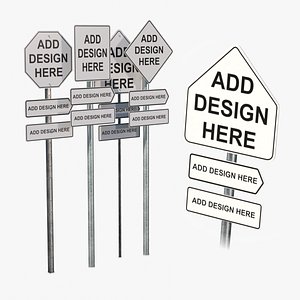 Road Signs Assemblies - Customizable Specialty Set