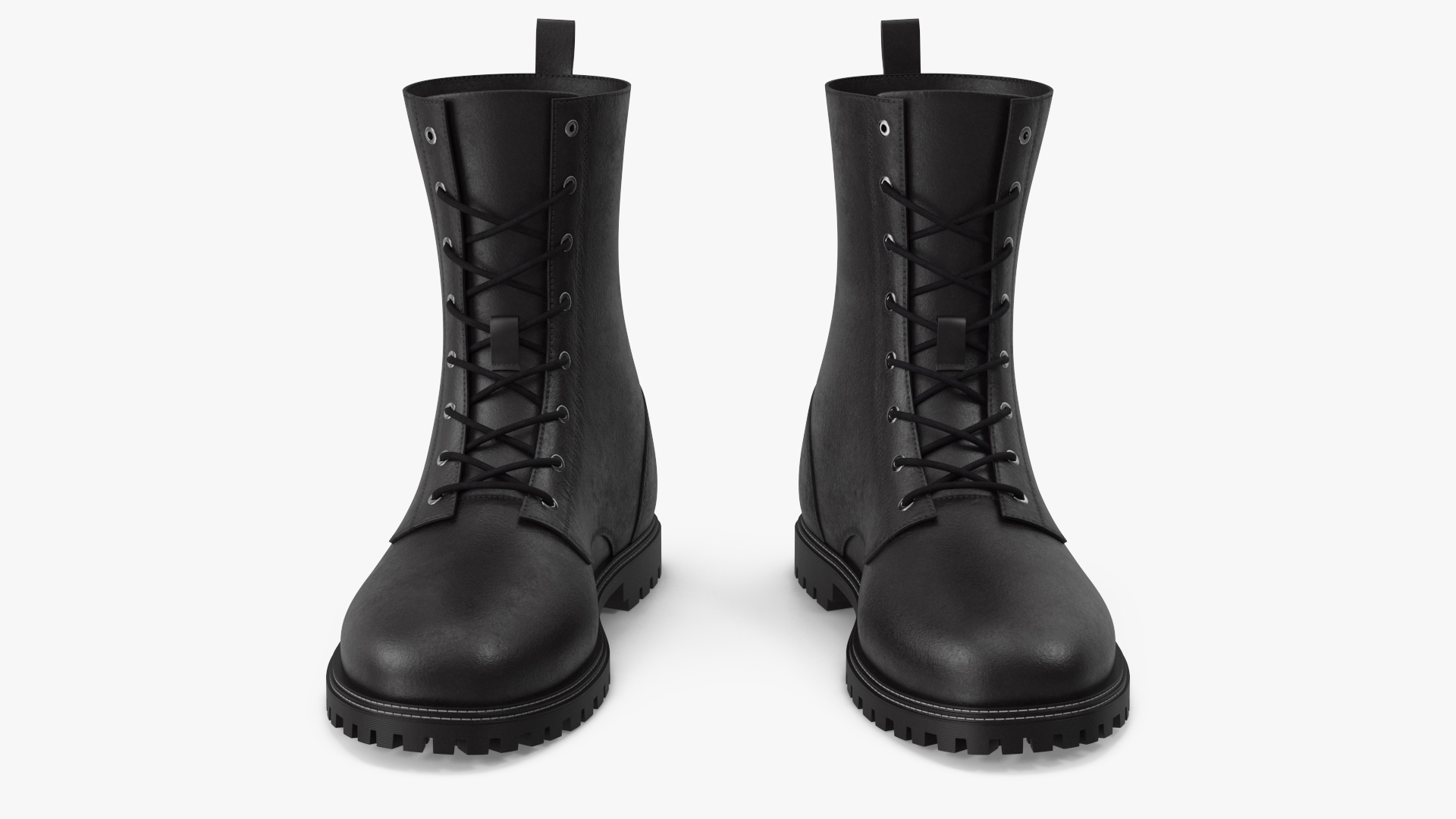 3D Boots Leather Black Model - TurboSquid 2218480