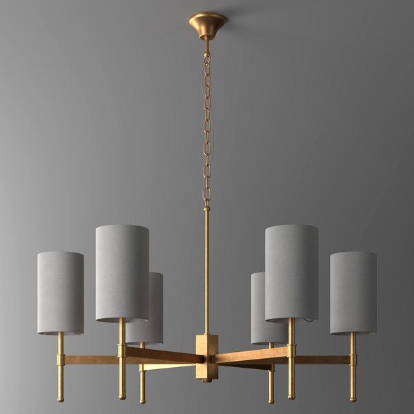 3D gold stem chandelier model - TurboSquid 1604407