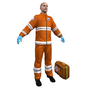 3d paramedic character human