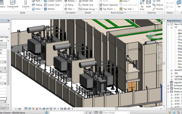 变电站Revit Model 20153D模型 - TurboSquid 1180782