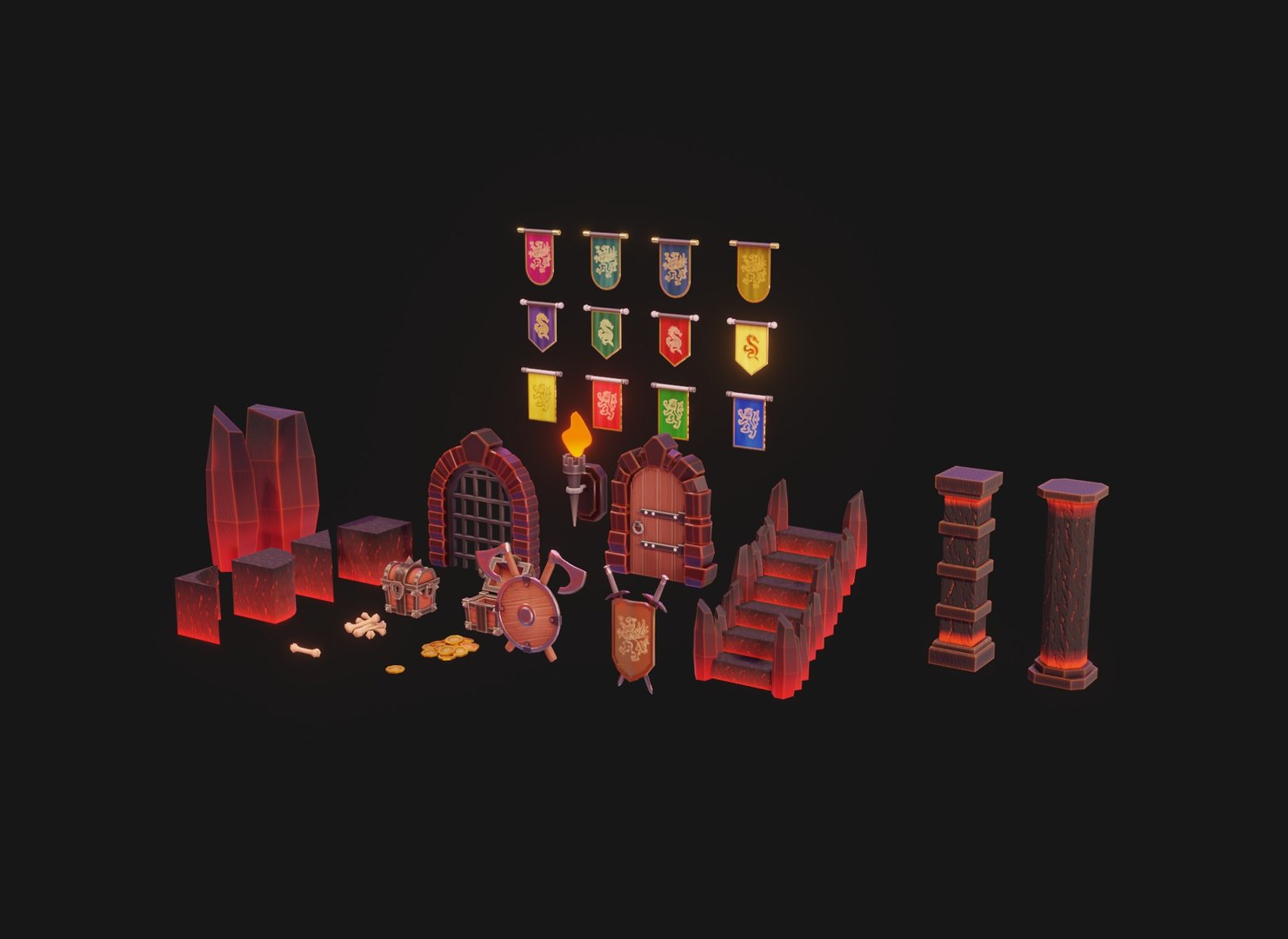 3D Modular Stylized Dungeon Kit Low-poly 3D Model https://p.turbosquid.com/ts-thumb/Dz/NZb1aM/jc/03/jpg/1747376485/1920x1080/fit_q87/40de5ecf8ee6efd3525b6ac2b63656b0c86bea76/03.jpg