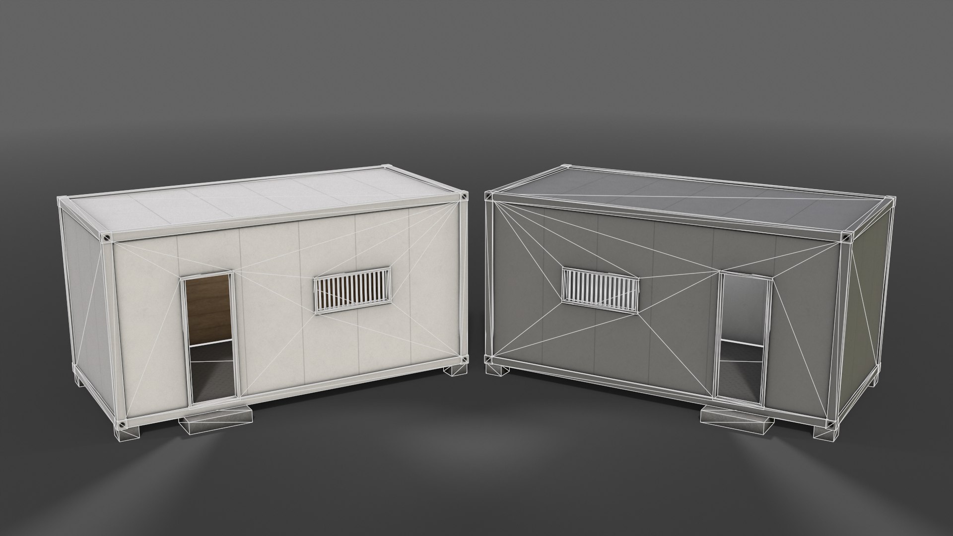 PBR Container House CB And Shed House C - Collection 3D Model ...