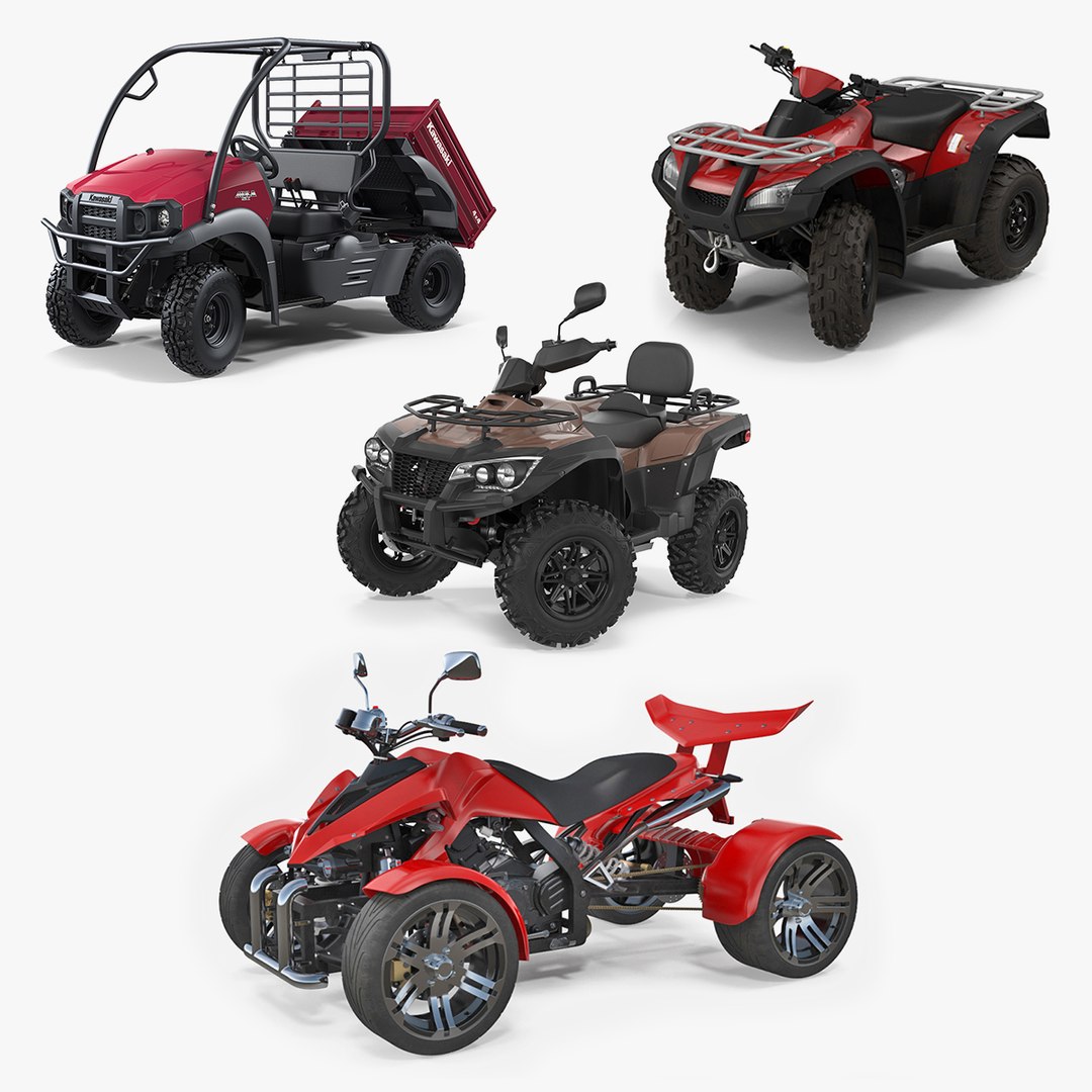 ATV Four Wheelers Rigged 3D Models Collection 2 3D model preview