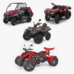 ATV Four Wheelers Rigged 3D Models Collection 2