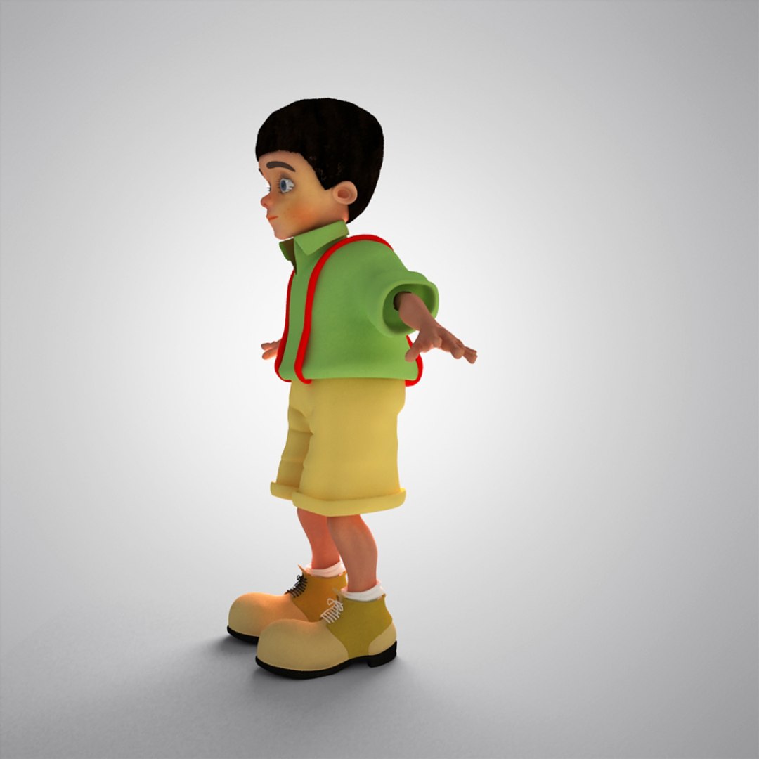 3d boy cartoon model