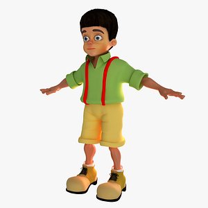 3d boy cartoon model