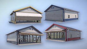 Airfield Hangar 12m Vr1 3D model