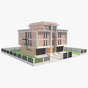 3D Brick House21 model