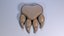 Bear Paw Keychain Wild Animal Claw 3D STL File Printable Nature Charm