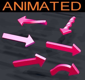 14 arrow animations 3D model