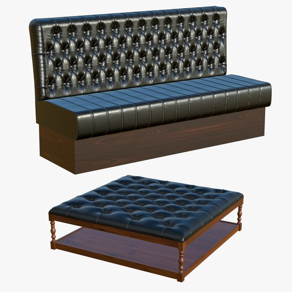 modèle 3D de Table Basse Chesterfield Avec Stand Restaurante - TurboSquid  1904231