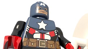 3D lego captain america