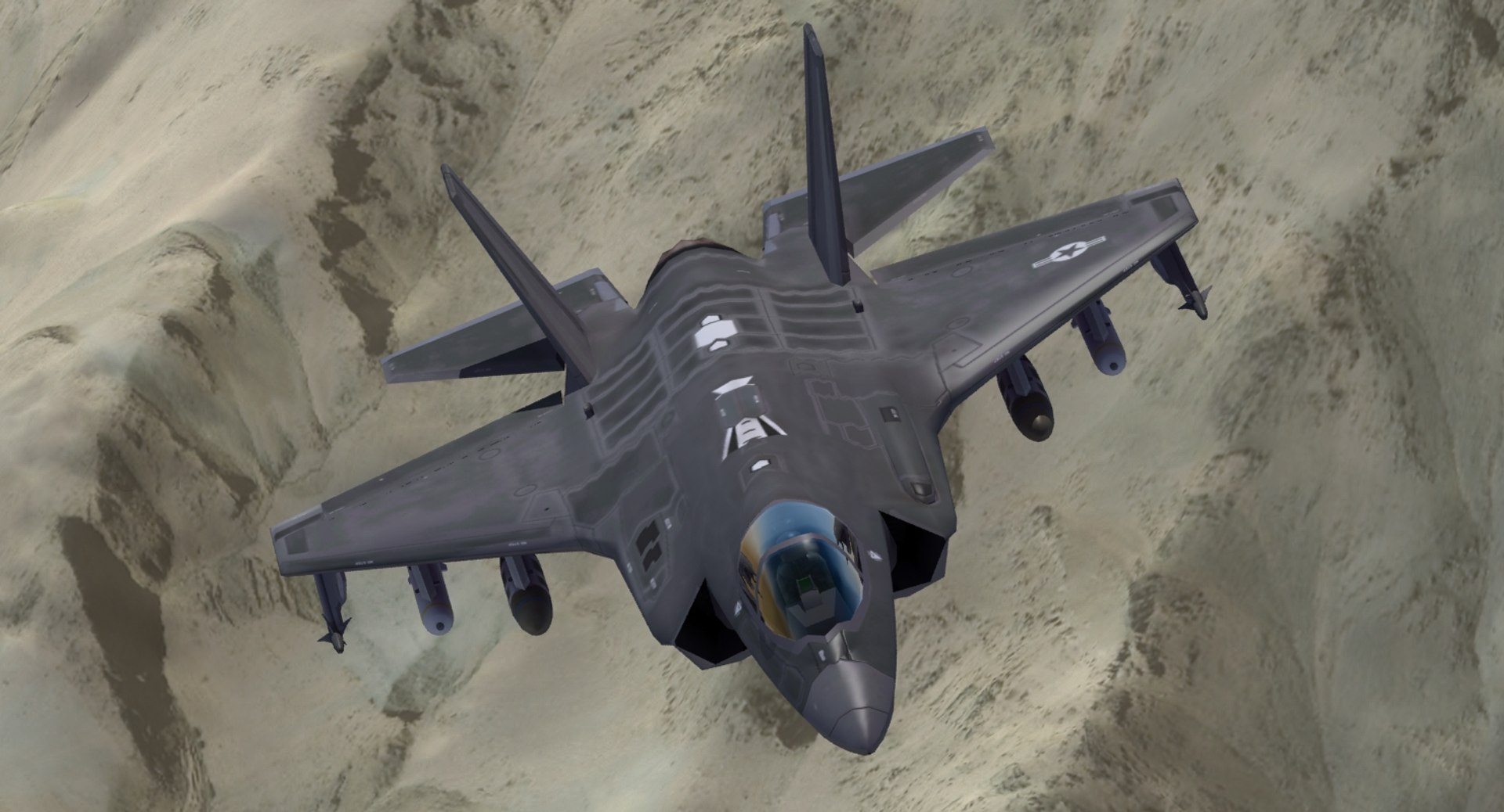 military air force model https://p.turbosquid.com/ts-thumb/E0/22Mr7k/9hYrMlBi/f35a_usaf_terrain_cam10/jpg/1578670328/1920x1080/fit_q87/1b7cf121657819eacd5eafc2027887f561be9066/f35a_usaf_terrain_cam10.jpg