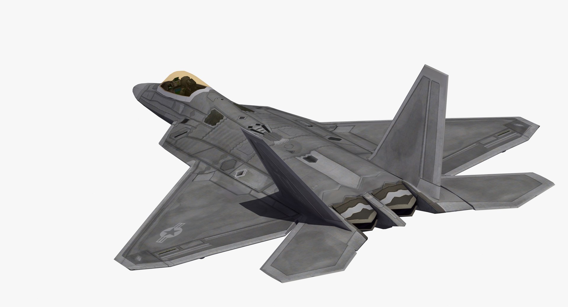 military air force model https://p.turbosquid.com/ts-thumb/E0/22Mr7k/Ejt2ZX9K/f22a_standardmat_white_0030/jpg/1578671484/1920x1080/fit_q87/d4dc3dd1653bf75ffbe332d34366dd9e05118fae/f22a_standardmat_white_0030.jpg