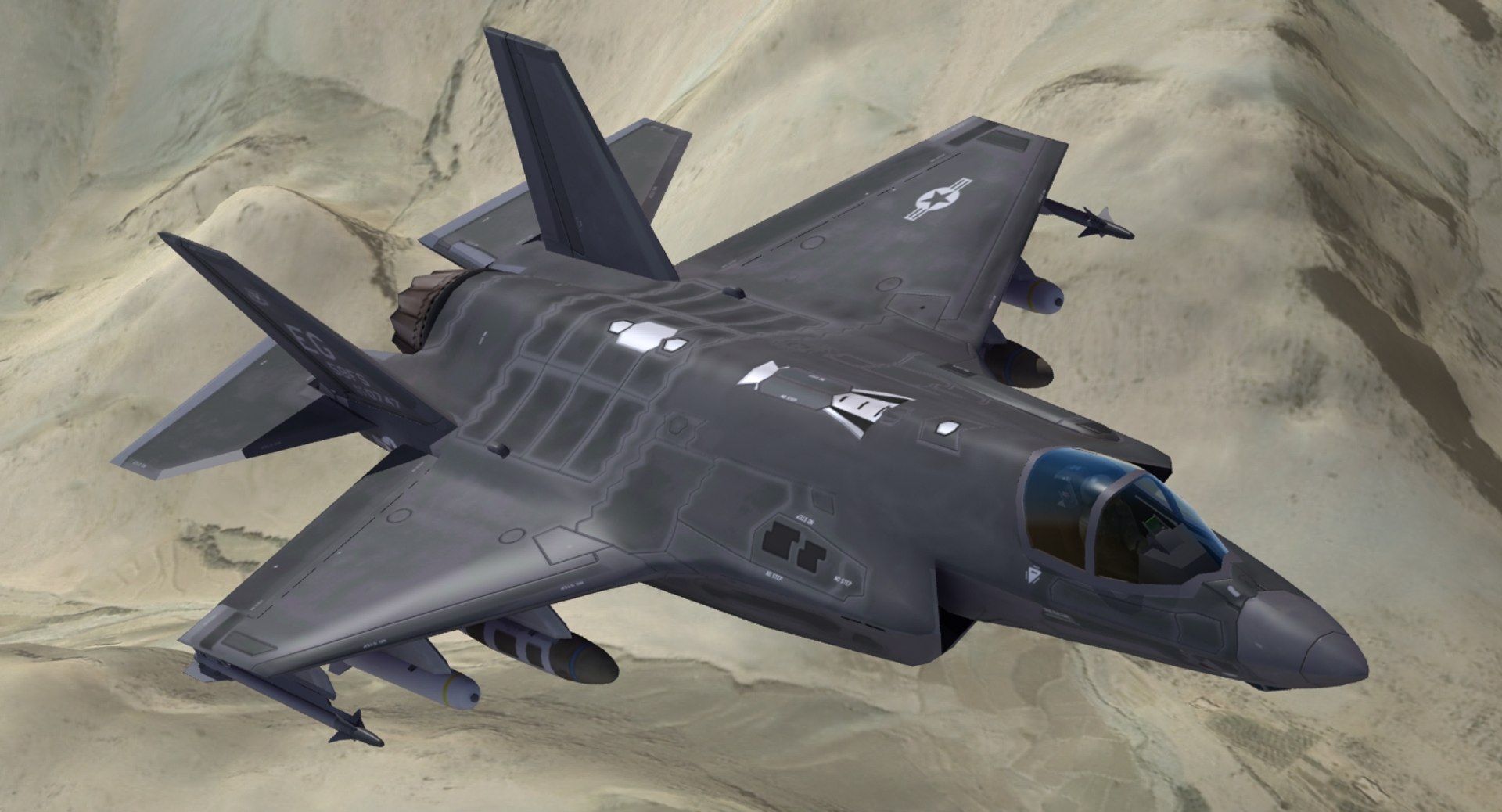 military air force model https://p.turbosquid.com/ts-thumb/E0/22Mr7k/bZqkRuMm/f35a_usaf_terrain_cam01b/jpg/1578670327/1920x1080/fit_q87/33d7f076659632490d056ba46bc93d798361cc44/f35a_usaf_terrain_cam01b.jpg