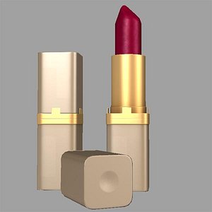 lipstick lips 3d obj