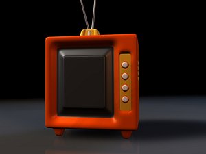 Cartoon CRT Television Set