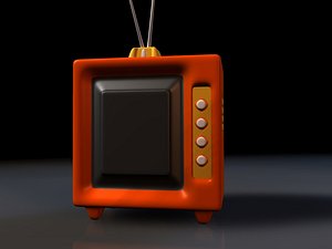 Cartoon CRT Television Set