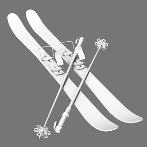 3d ski board model