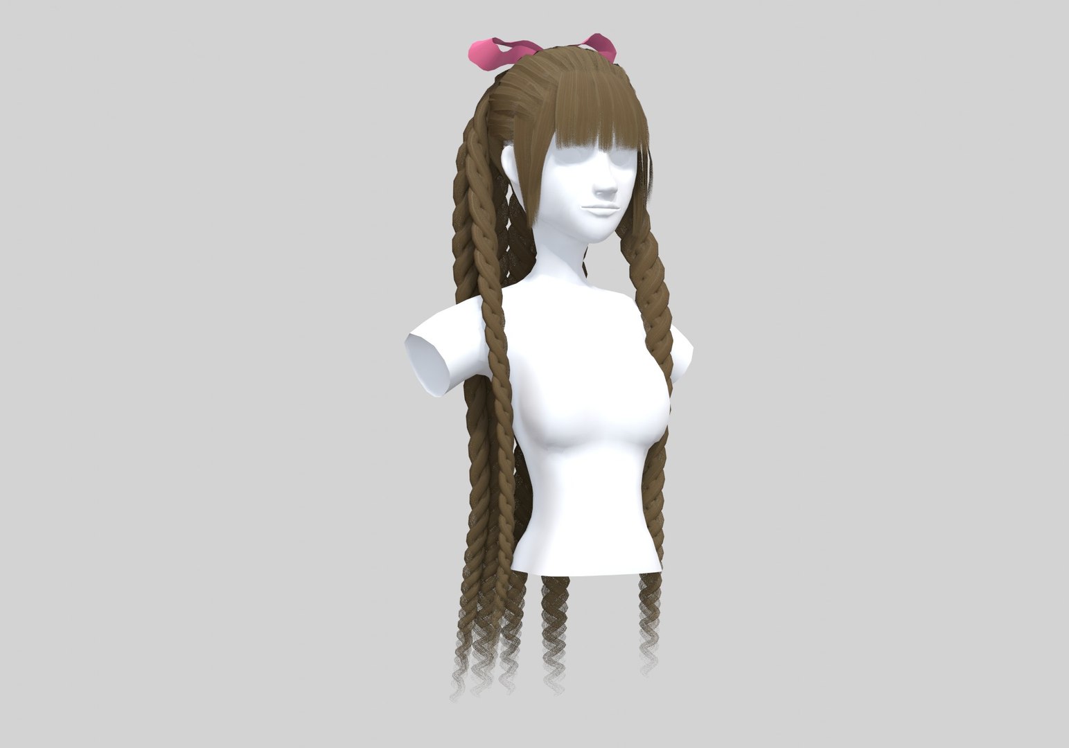 3D Braids Cute Hairstyle Model - TurboSquid 1943322