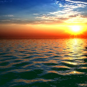 Dawn on the sea