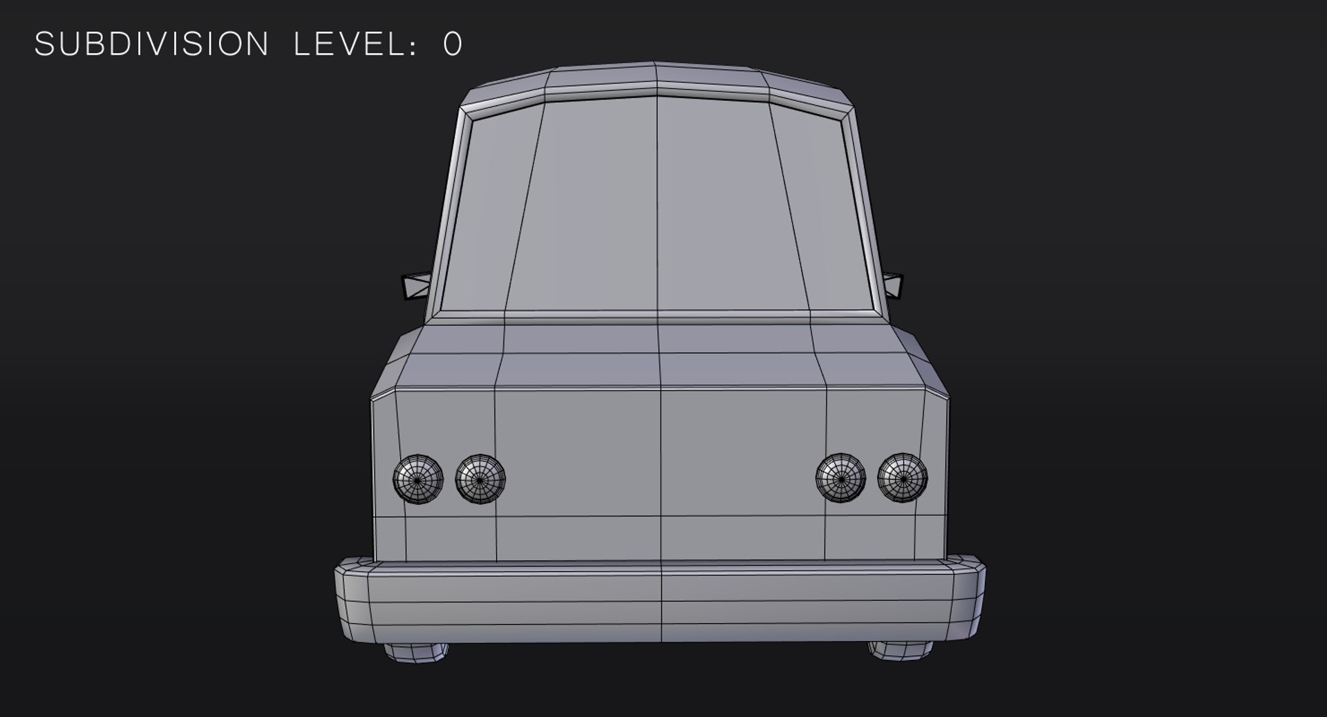 3d Model Cartoon Car Rigged