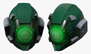 helmet sci fi 3D model
