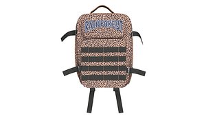3D Animal Print School Bag model
