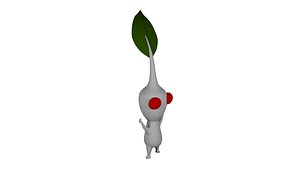 3D model white leaf pikmin