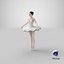 3D model ballerina t pose