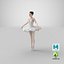 3D model ballerina t pose