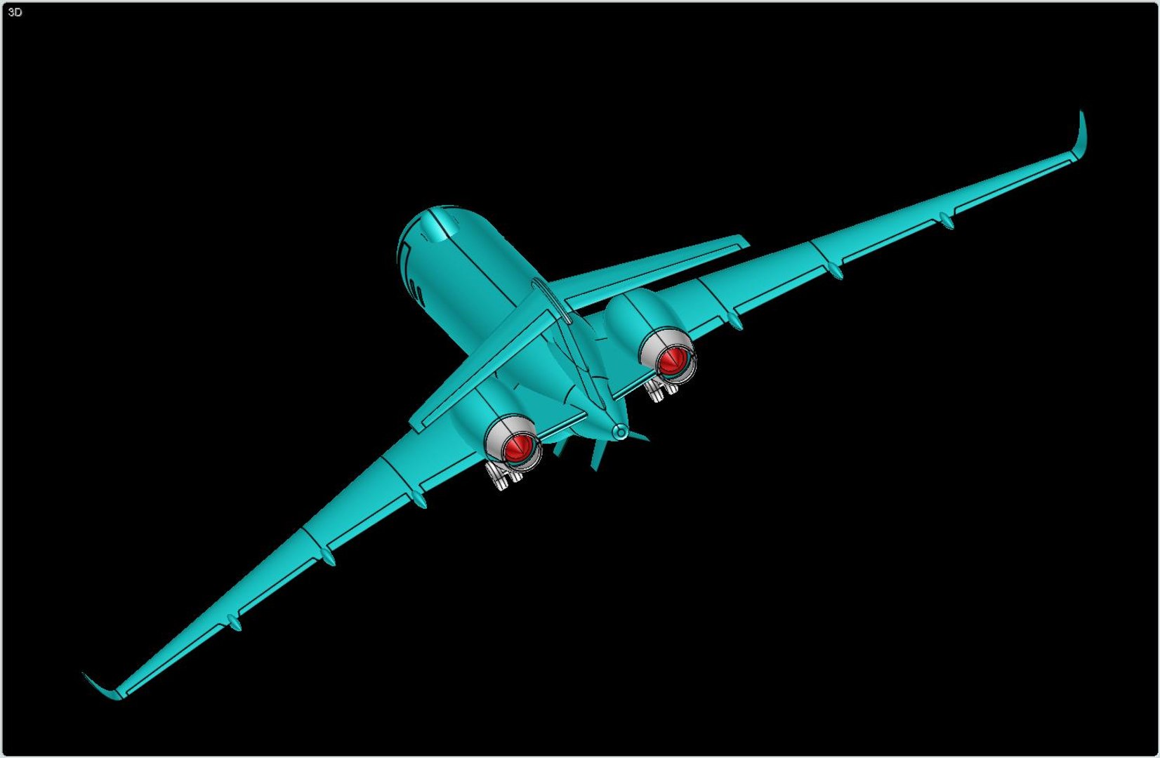 3ds Max Sentinel Surveillance Aircraft Solid