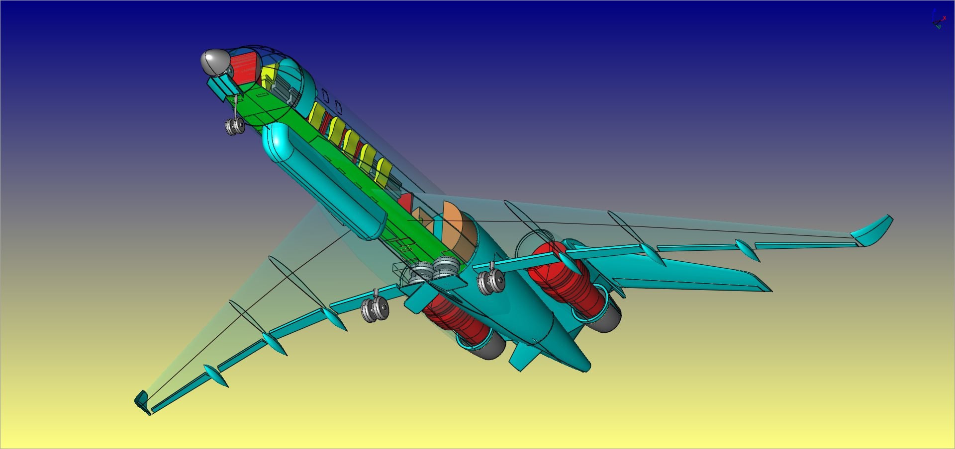 3ds Max Sentinel Surveillance Aircraft Solid