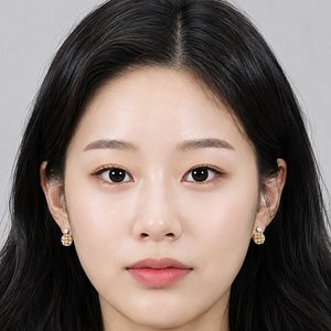 3D Park Yoo-na Head - No Hair - Low poly head model