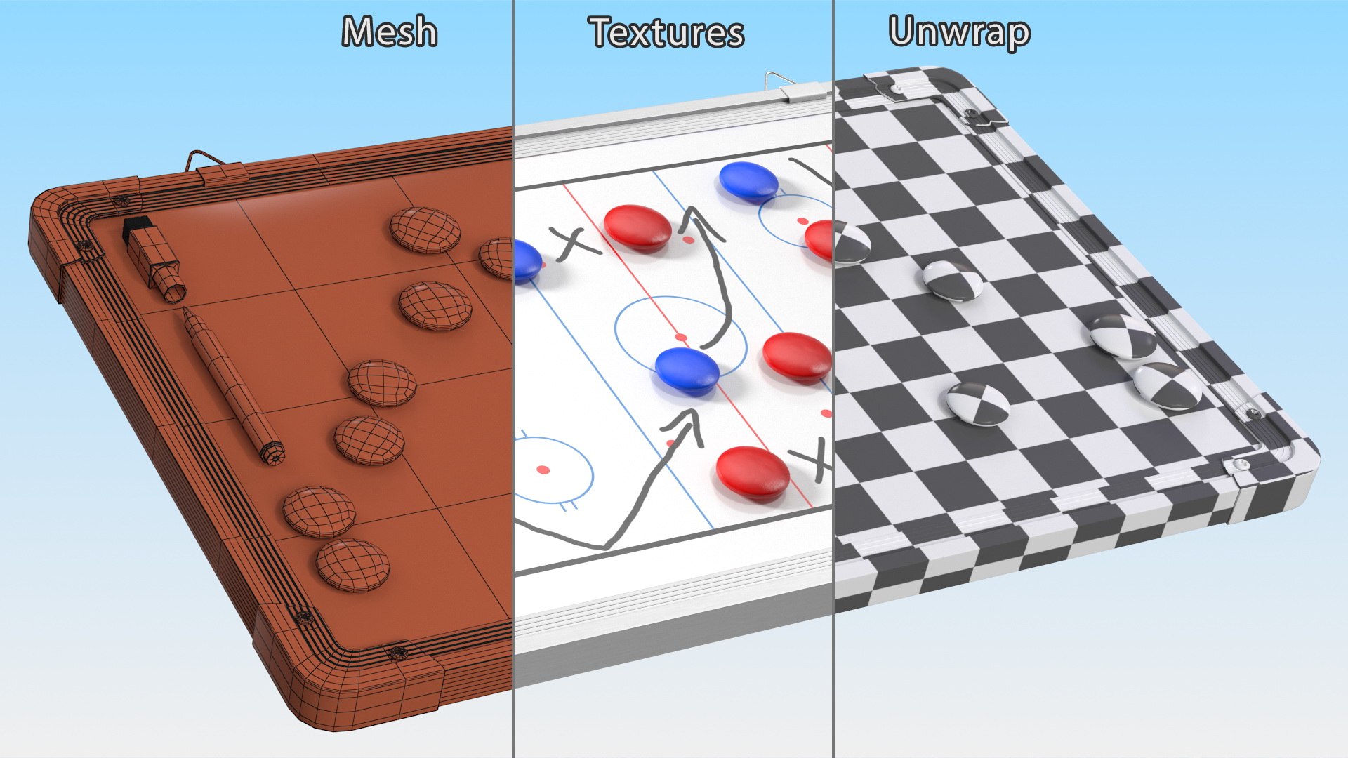 Hockey Coaching Board With Game Strategy Fur 3D Model - TurboSquid 1961569